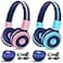 SIMOLIO 2 Pack Wireless Kids Headphones with Share Port 758594dB Volume Limiting HD Mic Bluetooth 60 USB C Charging Foldable with Case Wired Cord for iPad Tablet School Airplane Boy Girl