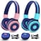 SIMOLIO 2 Pack Wireless Kids Headphones with Share Port 758594dB Volume Limiting HD Mic Bluetooth 60 USB C Charging Foldable with Case Wired Cord for iPad Tablet School Airplane Boy Girl