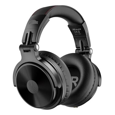 OneOdio Bluetooth Over Ear Headphones 110 Hrs WirelessWired Stereo Sound Foldable Headsets with Deep Bass 50mm Neodymium Drivers for PCComputerPodcast Studio Wireless Pro C Black