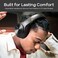 DOQAUS Bluetooth Headphones Over Ear 90H Playtime 3 EQ Modes HiFi Audio ENC Mic Reinforced Durable Frame Soft Earpads for Extended Wear Phone PC Travel