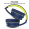 RORSOU B10 Wireless Bluetooth OverEar Headphones Lightweight Folding Stereo Bass Headset with Mic 50H Playtime Volume Control Bluetooth 53 Headphones for iPadTravelTabletPC Blue