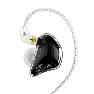 BASN Bmaster Triple Drivers in Ear Monitor Headphone with Two Detachable Cables Fit in Ear Suitable for Audio Engineer Musician Black