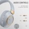 LORELEI BC6 Wireless Over Ear Headphones 50H Playtime Foldable Lightweight Bluetooth Headsets Deep Bass Builtin Microphone Memory Foam Earmuff for Travel Home Office Smoke Gray