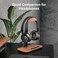 UPERGO Walnut Headphone Stand Wood Headset Stand for Desk Universal Headphone Holder with Storage Base for Gaming Airpod max BoseRazer