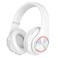 iChenovo Wireless Bluetooth HeadphonesColorful LED Lights Comfort Over Ear Foldable Headset with Builtin MicrophoneFMSD Card SlotWired for SchoolTablet ComputerPCTVCellphonesTravel
