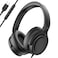 ADOOPE Wired OverEar Headphones with USB C Connector HiFi Stereo Sound NoiseIsolating Ear Cups Comfortable Fit for USB C Devices No Bag Black