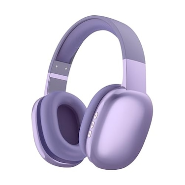 Gabba Goods Wireless Over Ear Bluetooth Headphones with Microphone Wireless Headset Noise Reduction Bluetooth WiredBuilt in Micro SD for Travel Home Work TVPCGamingCellphone Lavender