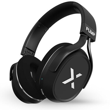 BlueAnt Pump X Wireless OverEar Headphones Bluetooth Powerful Bass Active Noise Cancelling Transparency Mode Interchangeable Ear Cups AllDay Comfort for Gym and Training BlackSilver