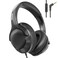 MIDOLA OverEar Wired Headphones Decent Sound Acceptable with Builtin Microphone Lightweight Adjustable Foldable 40 inch Aux 35mm Jack Cord for Laptop PC iPad Black
