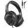 MIDOLA OverEar Wired Headphones Decent Sound Acceptable with Builtin Microphone Lightweight Adjustable Foldable 40 inch Aux 35mm Jack Cord for Laptop PC iPad Black