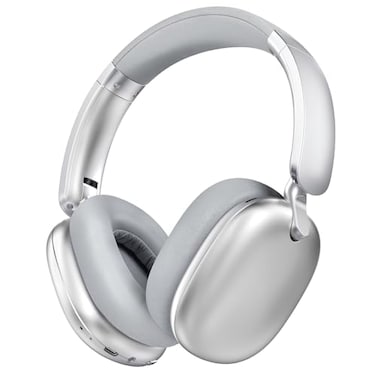 RORSOU C6 Active Noise Cancelling Headphones Wireless Over Ear Bluetooth Headphones 60H Playtime Lightweight Folding Deep Bass Comfort Fit Ear Cups Headset with Mic for iPadTravelPCHome Silver