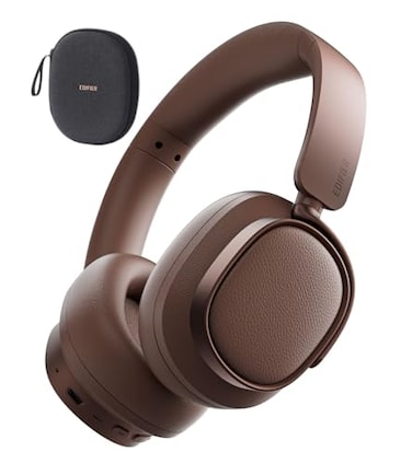 Edifier ES850NB Active Noise Cancelling Headphones Over Ear Bluetooth Headset 92H Playtime Wired Wireless HiRes Audio Fast Charging Clear Calls for Home Office Travel Brown