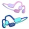 Mehomeli Kids Headphones Bluetooth 52 Air Conduction Open Ear Headphones 85dB Volume Limiting Blue Pink