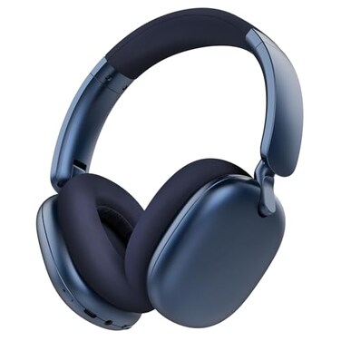 RORSOU C6 Active Noise Cancelling Headphones Wireless Over Ear Bluetooth Headphones 60H Playtime Lightweight Folding Deep Bass Comfort Fit Ear Cups Headset with Mic for iPadTravelPCHome Blue