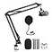 WIBOND Heavy Duty Mic Boom Arm for Rode Podmic Professional Microphone Stand with 38 to 58 Adapter for Shure SM7B Blue Yeti HyperX QuadCast Fifine AM8 Pop Filter and Custom Foam Cover Kit