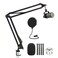 WIBOND Heavy Duty Mic Boom Arm for Rode Podmic Professional Microphone Stand with 38 to 58 Adapter for Shure SM7B Blue Yeti HyperX QuadCast Fifine AM8 Pop Filter and Custom Foam Cover Kit