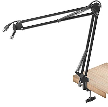 Sound Around Soul Inscriptions Press USB Suspension Boom Microphone StandAdjustable Compact USB Microphone Arm StandDurable Steel for Radio Broadcasting StudioTV Stations PMKSHUSB04