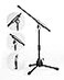 Stage Rocker Foldable Tripod LowProfile Mic Boom Stand Height Extending from 96 to 169 wAdjustable Telescoping Arm Up to 9 LightweightConvenient Black Powered by HamiltonSR610121B