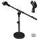 Mictop Adjustable Desktop Mic Stand Desk Stand Tabletop Table Top Microphone Stand with Mic Clip for Handheld Microphone Boom Arm 58 Male to 38 Female Screw Adapter