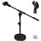 Mictop Adjustable Desktop Mic Stand Desk Stand Tabletop Table Top Microphone Stand with Mic Clip for Handheld Microphone Boom Arm 58 Male to 38 Female Screw Adapter