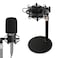 Rigych AT2020 Mic Stand Adjustable Height Desk Mic Stand with Shock Mount Foam Windscreen Metal Weighted Base 14 to 38 Metal Adapter for AT2020 AT2020USB AT2020USB AT2035 Mic by