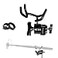 Simplurfi Microphone Boom Pole Mounting Kit with Cradle and 25inch Grip Head Sturdy Metal Holder for CStands and Mic Stands Audio Recording and Boompole Support black