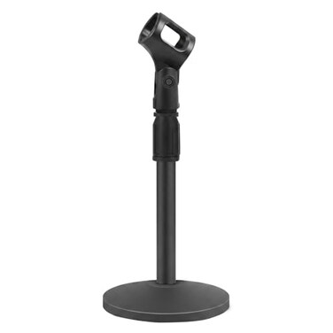 Hamosky Desktop Microphone Stand Upgraded Adjustable Table Mic Stand with NonSlip Metal Base for Blue Yeti Snowball Spark Other Microphone