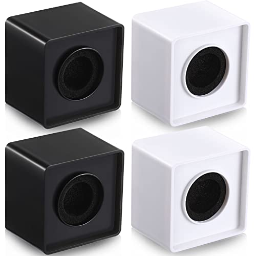 landhoow Landhoow 4 Pcs Mic Flags Square Cube Microphone Flags Station Portable Custom Interview M