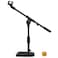 InnoGear Adjustable Desk Microphone Stand Weighted Base with Soft Grip Twist Clutch Boom Arm 38 and 58 Threaded Mounts for Blue Yeti and Blue Snowball Kick Drums Guitar Amps Black