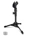 Mictop Desktop Mic Stand Portable Foldable Tripod with Mic Clip Holder and 58 Male to 38 Female Screw Adjustable Microphone Stand