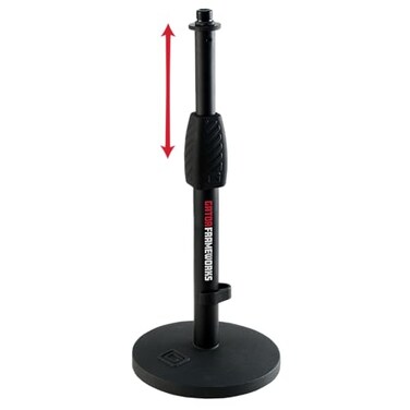 Gator Frameworks Desktop Mic Stand with Round Base and Twist Clutch GFWMIC0601