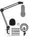 Boseen Microphone Boom Arm Stand for Blue Yeti with Shock Mount Foam Cover Heavy Duty Boom Scissor Arm Stand for Blue Yeti Broadcasting and Recording