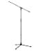 KM KM Konig Meyer 2106050055 Tripod Microphone Stand With Boom Arm Easy Clutch Height Adjustment Folding Leg Design Zinc DieCast Base Pro Grade for all Musicians German Made Black