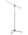 KM KM Konig Meyer 2106050055 Tripod Microphone Stand With Boom Arm Easy Clutch Height Adjustment Folding Leg Design Zinc DieCast Base Pro Grade for all Musicians German Made Black