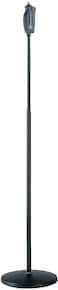 KM KM Knig Meyer 2608550055 One Hand Microphone Stand Soft Touch Easy Clutch for Adjustable Height Mic Mount Holder Heavy Round Base Professional Grade Made In Germany Black