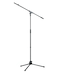 KM KM Knig Meyer 2107050055 Tripod Microphone Stand with Fixed Length Boom Arm Professional Grade for All Musicians Heavy Duty Folding Leg Base German Made Black