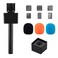 CaTeFo Mic Handle for DJI Rode Microphone Handheld Stand Holder for Wireless GO2 Interview Rig Adaptor With Mic Flag 3 Color Foams StarRigHC