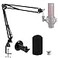 SUNMON HyperX QuadCast Boom Arm with Pop Filter Wall Mount Boom Arm and C Desk Clamp Scissor Mic Stand Compatible with Hyper x QuadCast S Gaming Microphone