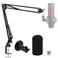 SUNMON HyperX QuadCast Boom Arm with Pop Filter Wall Mount Boom Arm and C Desk Clamp Scissor Mic Stand Compatible with Hyper x QuadCast S Gaming Microphone