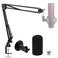 SUNMON HyperX QuadCast Boom Arm with Pop Filter Wall Mount Boom Arm and C Desk Clamp Scissor Mic Stand Compatible with Hyper x QuadCast S Gaming Microphone