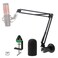 YOUSHARES Wall Mount QuadCast Boom Arm Stand with Mic Windscreen and Table Mount Clamp Mic Stands and Holders Compatible with HyperX QuadCast S Microphone