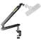 MAONO Microphone Boom Arm Low Profile Mic Arm with Cable Management Channels Desk Mount Clamp Fully Adjustable Heavy Duty Mic Stand for Podcast Studio Streaming BA92 Black