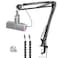 YOUSHARES Boom Arm Compatible with Fifine Dynamic Microphone AM8 Mic Arm for Fifne XLRUSB Gaming Podcast Recording PC Mic Adjustable Scissor Mic Stand by