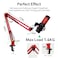 WIBOND For HyperX Quadcast Boom Arm Upgraded Mic Arm with Reduce Wind Noises Mic Foam Cover Red Boom Arm for Hyperx Quadcast 38 to 58 Adapter Compatible with Other Models