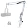 YOUSHARES White Boom Arm for Fifine AM8 White Mic Arm Compatible with Fifine AM8 Microphone Professional Adjustable Scissor White Microphone Boom Arm Stand by
