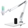 WIBOND For HyperX Quadcast S Boom Arm Upgraded Mic Arm with Reduce Wind Noises Mic Foam Cover White Boom Arm for Hyperx Quadcast 38 to 58 Adapter Compatible with Other Models