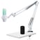 WIBOND For HyperX Quadcast S Boom Arm Upgraded Mic Arm with Reduce Wind Noises Mic Foam Cover White Boom Arm for Hyperx Quadcast 38 to 58 Adapter Compatible with Other Models