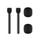PDEEY Microphone Holder fit for DJIHollylandRodeMovo Wireless Mic Stand Handheld Stick 2Pack