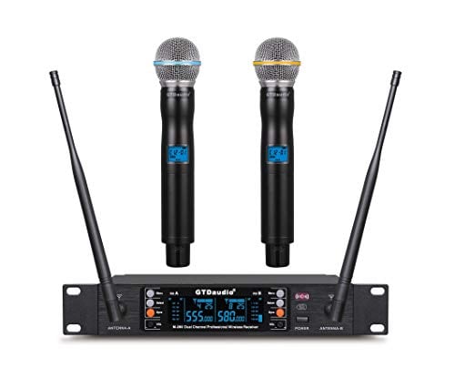 gtdaudio Gtdaudio 2x100 Adjustable Channels Uhf Wireless Microphone 400 FT