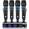 ZERFUN Rechargeable Wireless Microphone System 4 Channel Pro UHF Metal Handheld Wireless Mics Cordless for Church Karaoke Singing with Volume Control 4x50 FrequencyG8